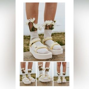 Teva Flatform Sandals - Silver Cloud Multi - Size 8